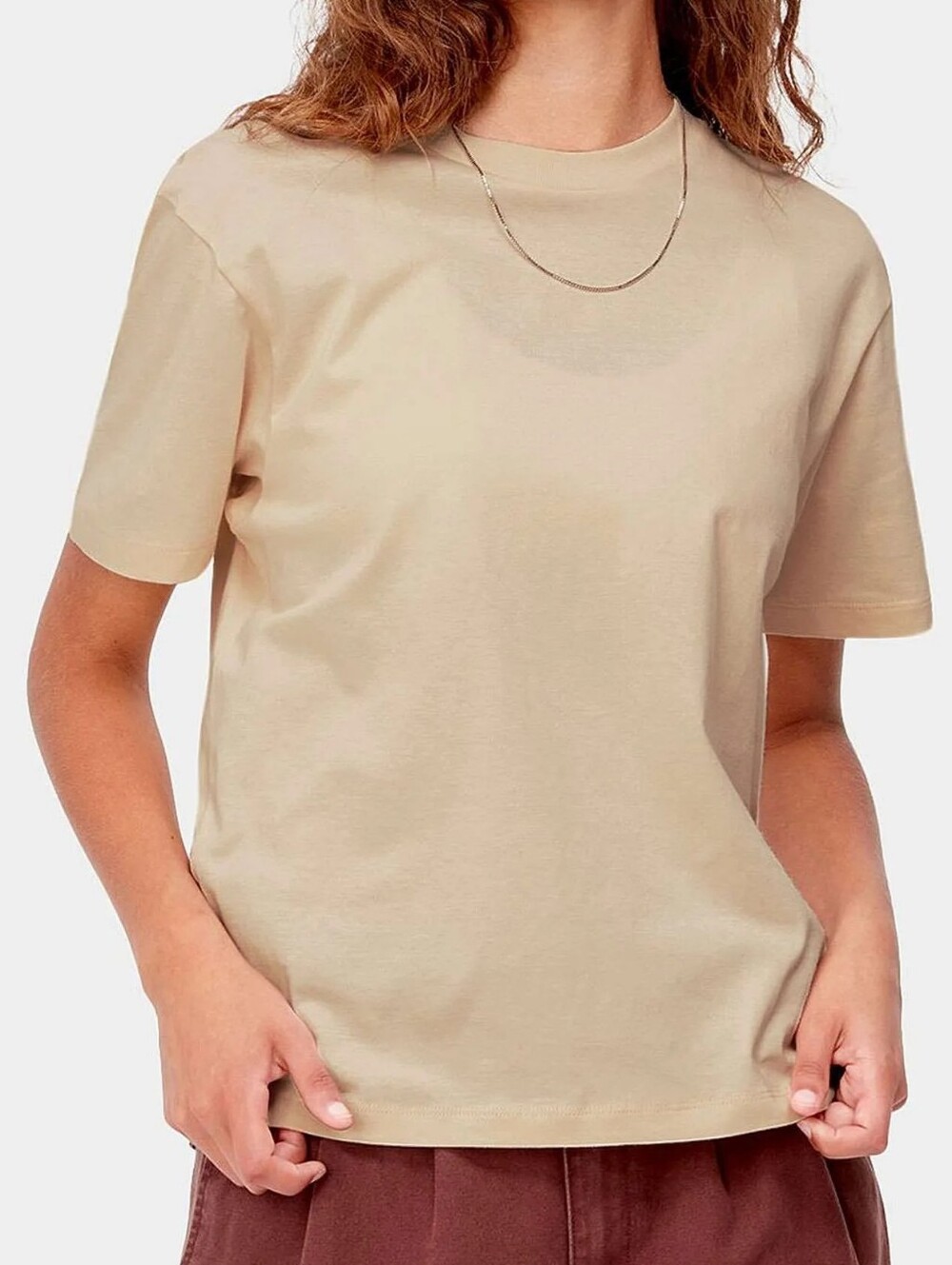 Carhartt WIP Women's XS Light Cream Short-Sleeve Crewneck "Ontario" Tee, EUC